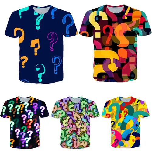 3D Printing Questions - Interesting Question Mark T-shirt Summer Men's