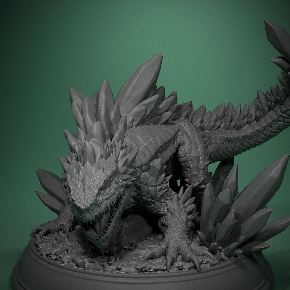 3D Printing Liquid - Crystal Lizard Board Game Chess Piece