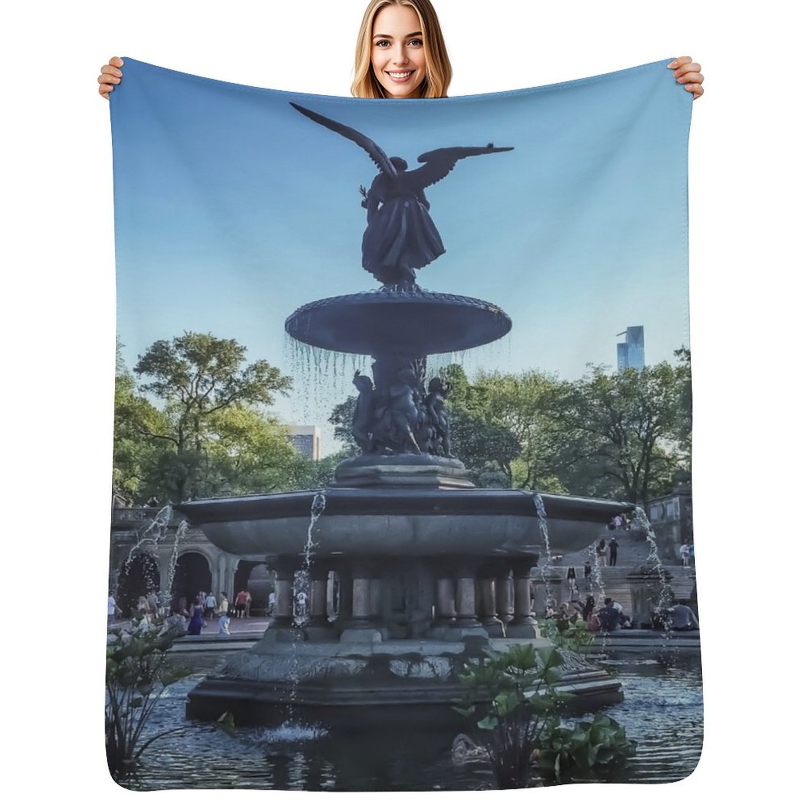 3D Printing Nyc - Bethesda Fountain, Central Park, NYC Throw