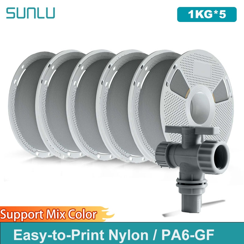 3D Printing Nylon Filament - SUNLU 5KG Easy-to-Print Nylon /PA6-GF Filament