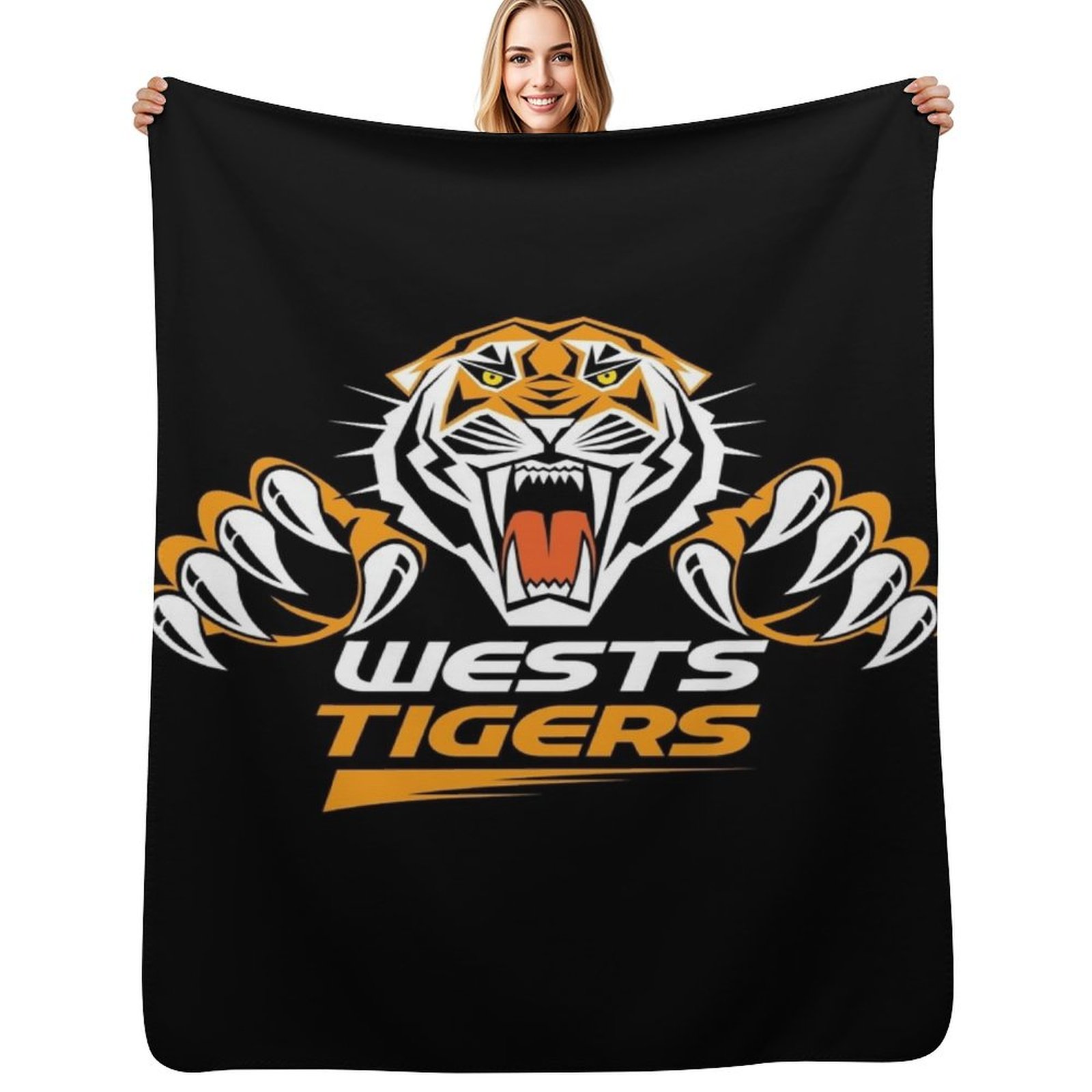 3D Printing Icon - New-Wests-Tigers-01-Icon Throw Blanket Soft Warm Blanket