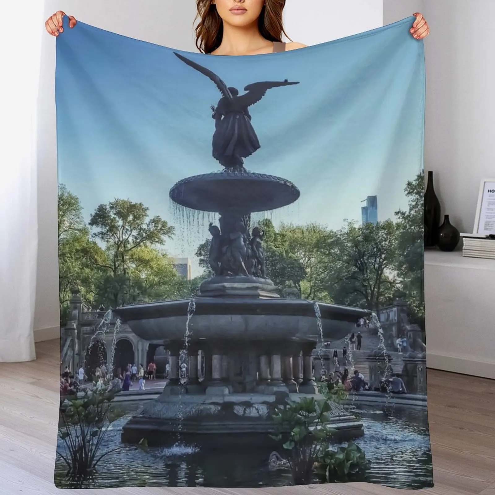 3D Printing Nyc - Bethesda Fountain, Central Park, NYC Throw
