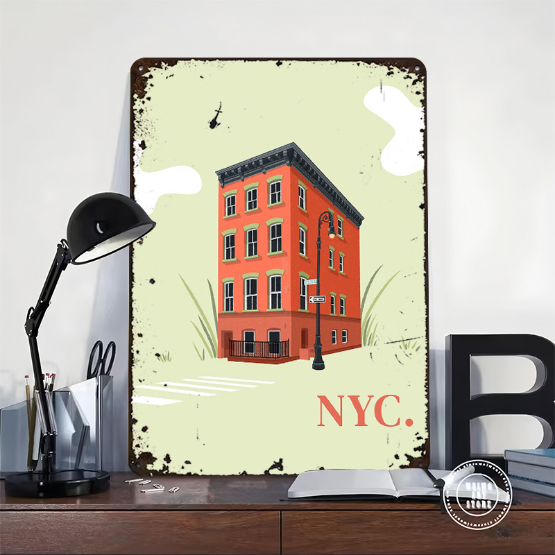 NYC Illustration Poster Retro  - 3D Printing Nyc บทวิจารณ์และราคา