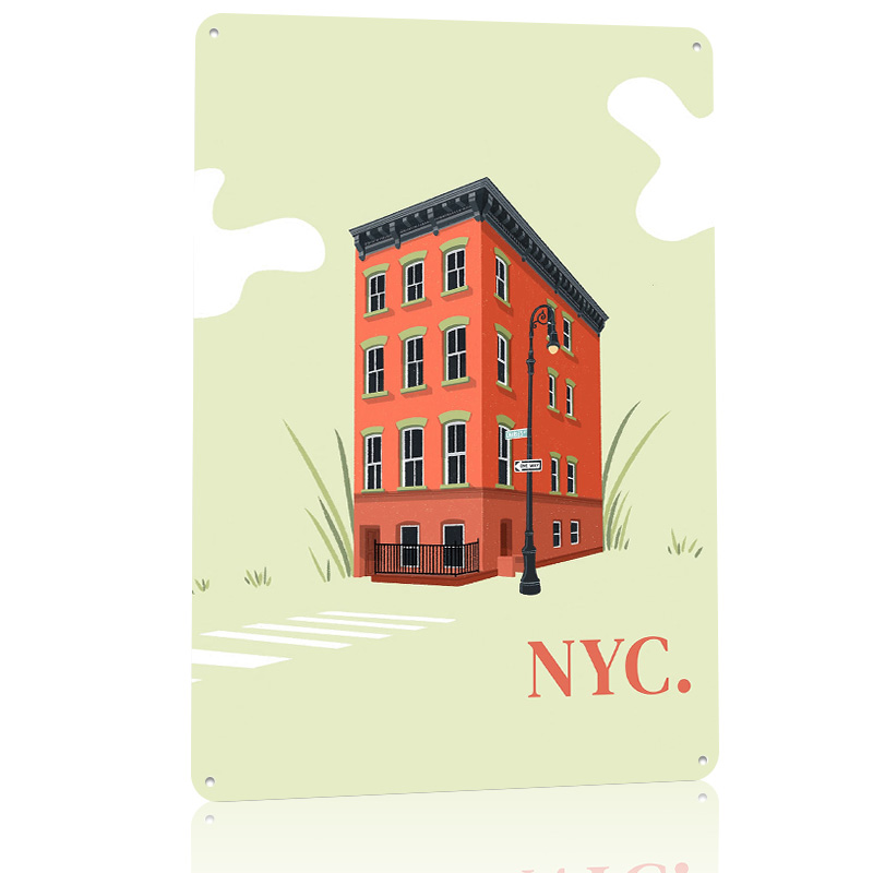 NYC Illustration Poster Retro  - 3D Printing Nyc บทวิจารณ์และราคา