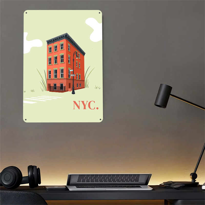 NYC Illustration Poster Retro  - 3D Printing Nyc บทวิจารณ์และราคา