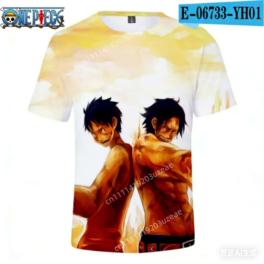 One Piece Anime T Shirt Ace Lu - 3D Printing Luffy บทวิจารณ์และราคา