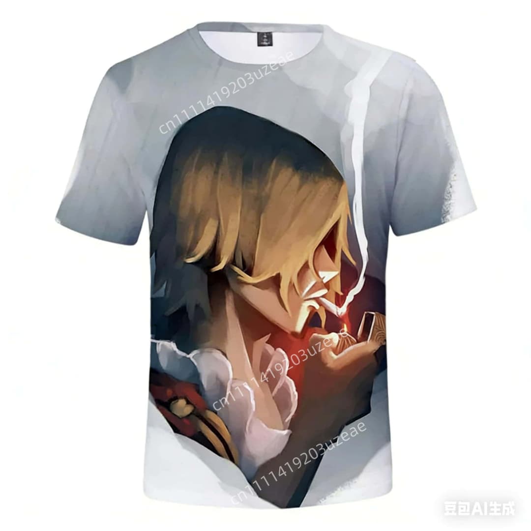 One Piece Anime T Shirt Ace Lu - 3D Printing Luffy บทวิจารณ์และราคา