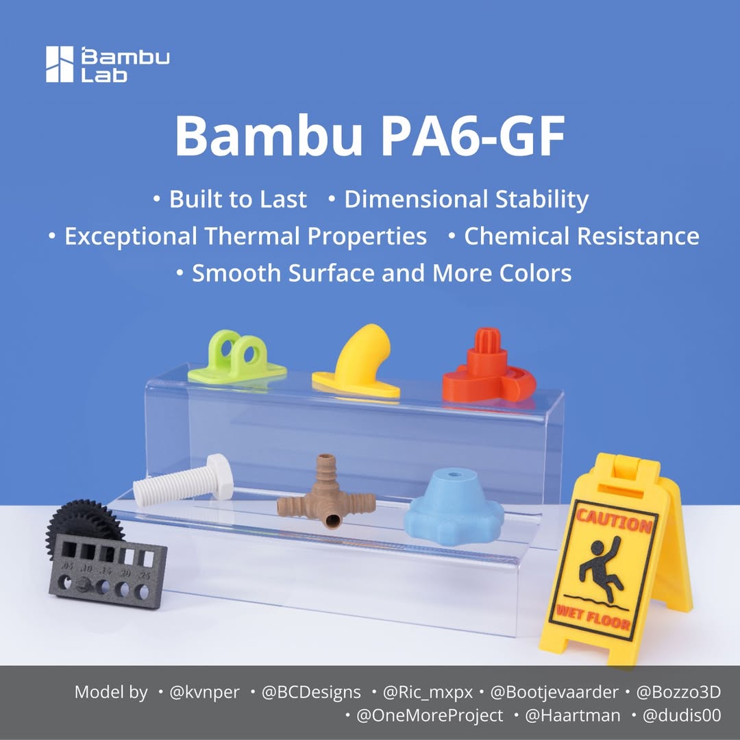 PA6-GF for Bambu Lab Glass Fib - 3D Printing Nylon Filament บทวิจารณ์และราคา