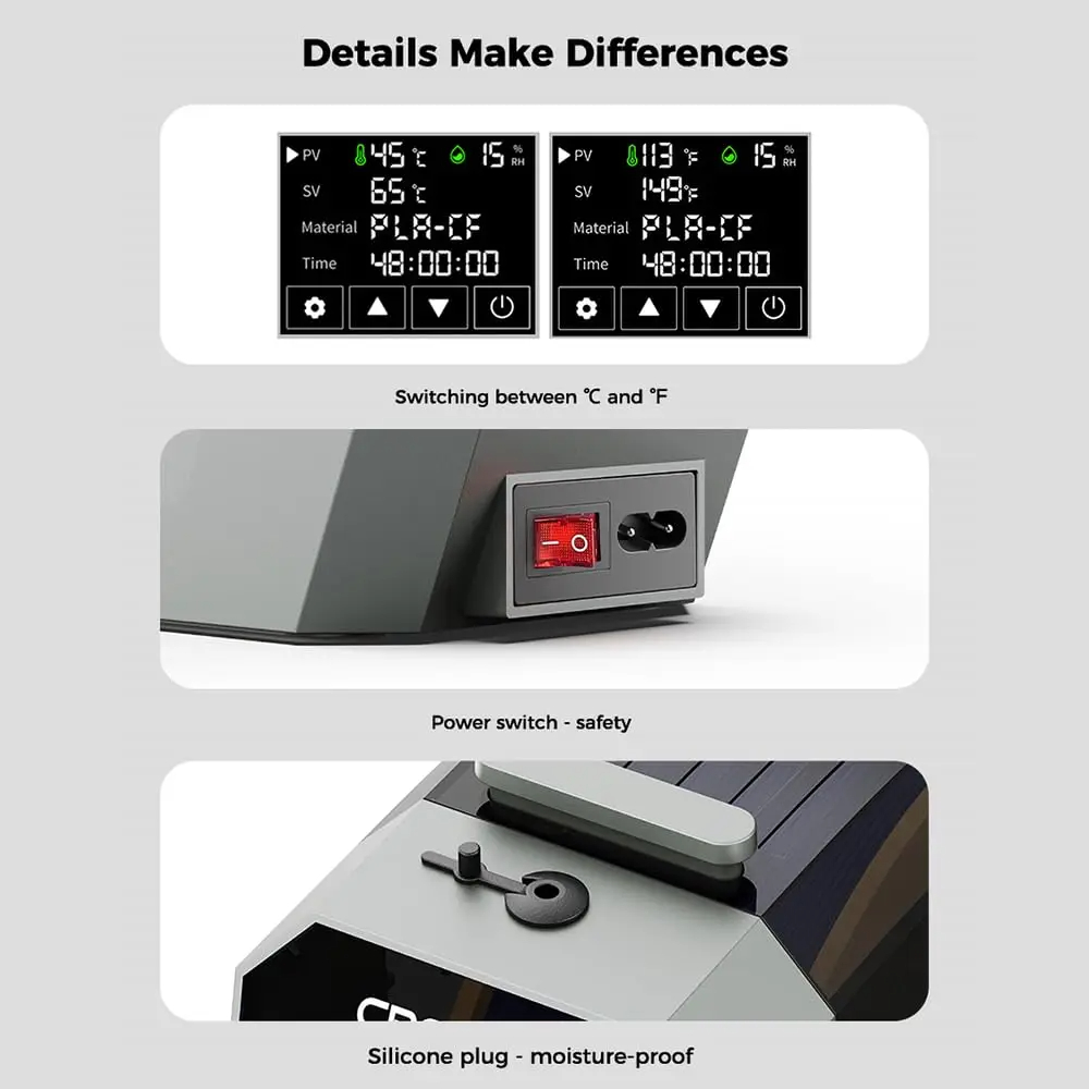 Creality Space Pi Filament Dry - 3D Printing Deck Box บทวิจารณ์และราคา