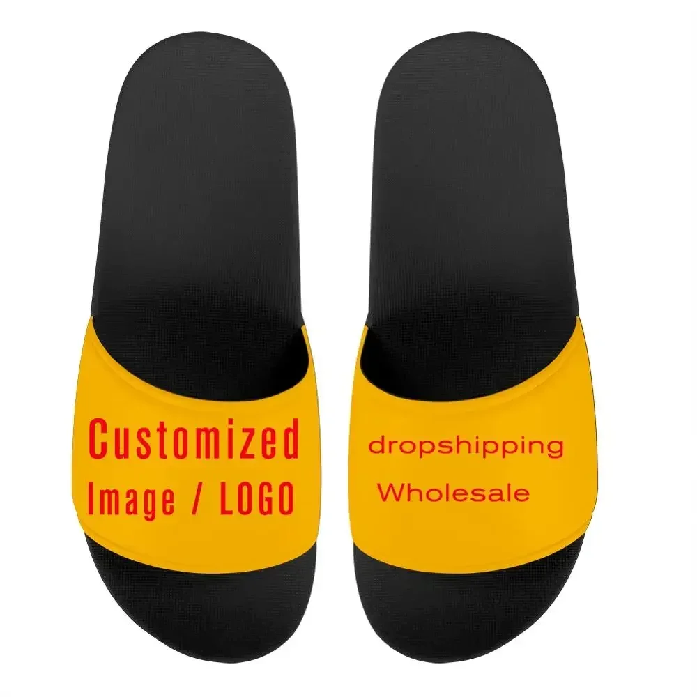 Custom Shoes Men Slippers Flip - 3D Printing Logo บทวิจารณ์และราคา
