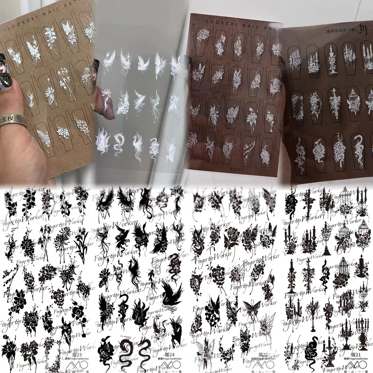 1PC Flowers Nail Stamping Plat - 3D Printing Templates Free บทวิจารณ์และราคา