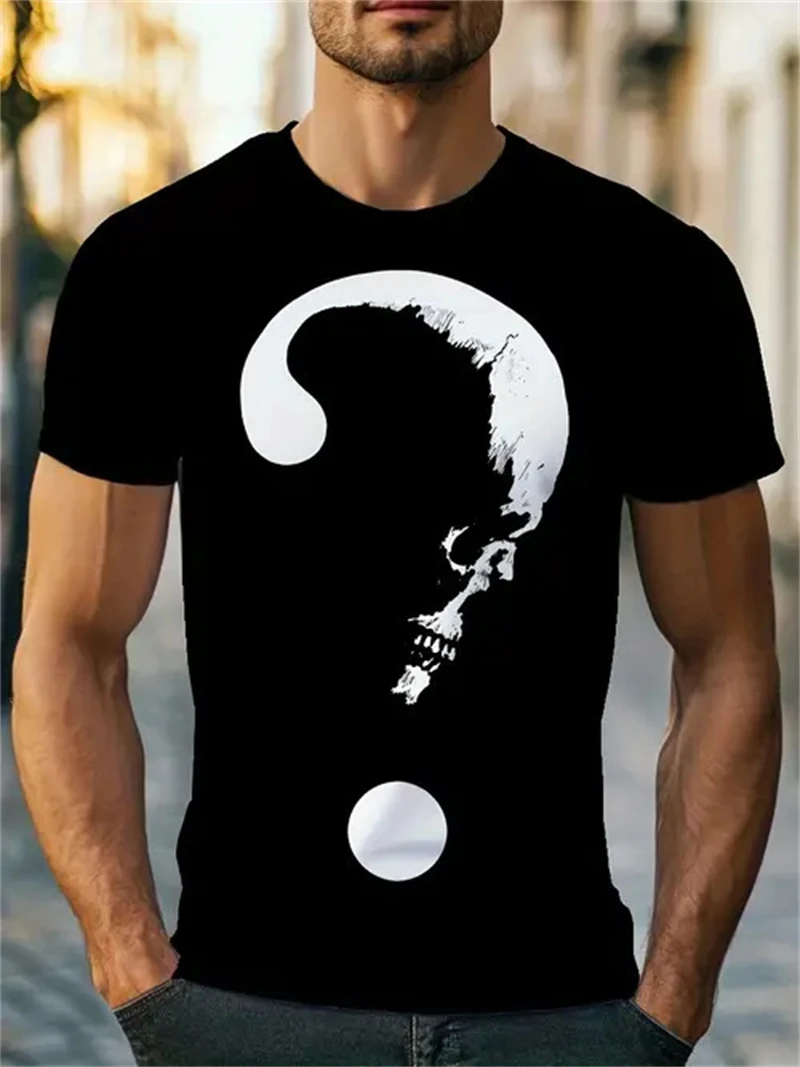 Men's Black Skull Question Mar - 3D Printing Questions บทวิจารณ์และราคา