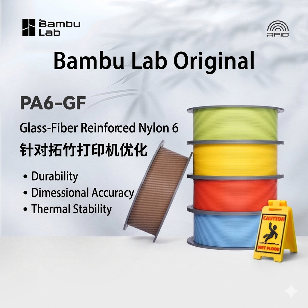 Bambu Lab Original PA6-GF Glas - 3D Printing Nylon Filament บทวิจารณ์และราคา
