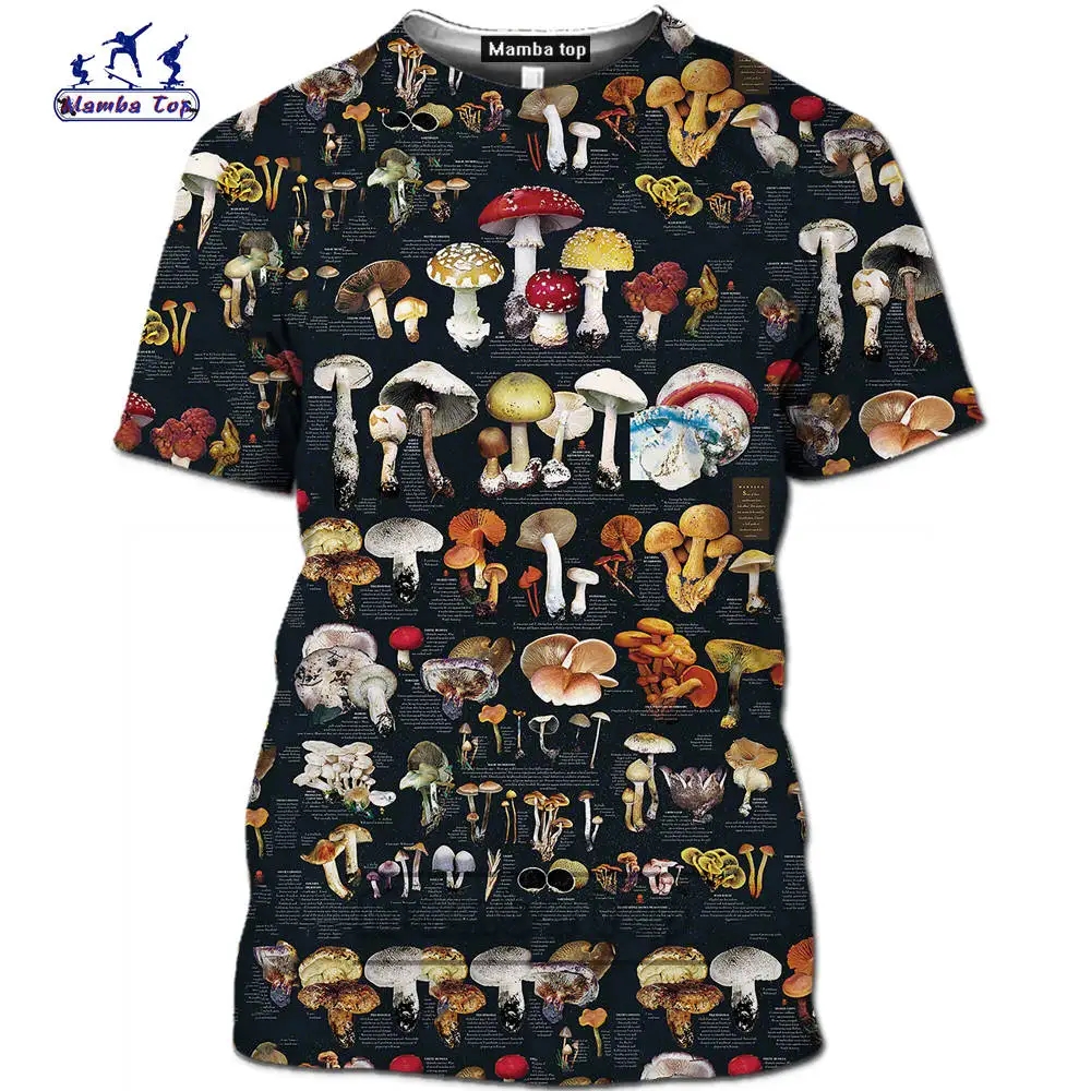Men T-shirt Retro Mushroom Tee - 3D Printing Services บทวิจารณ์และราคา