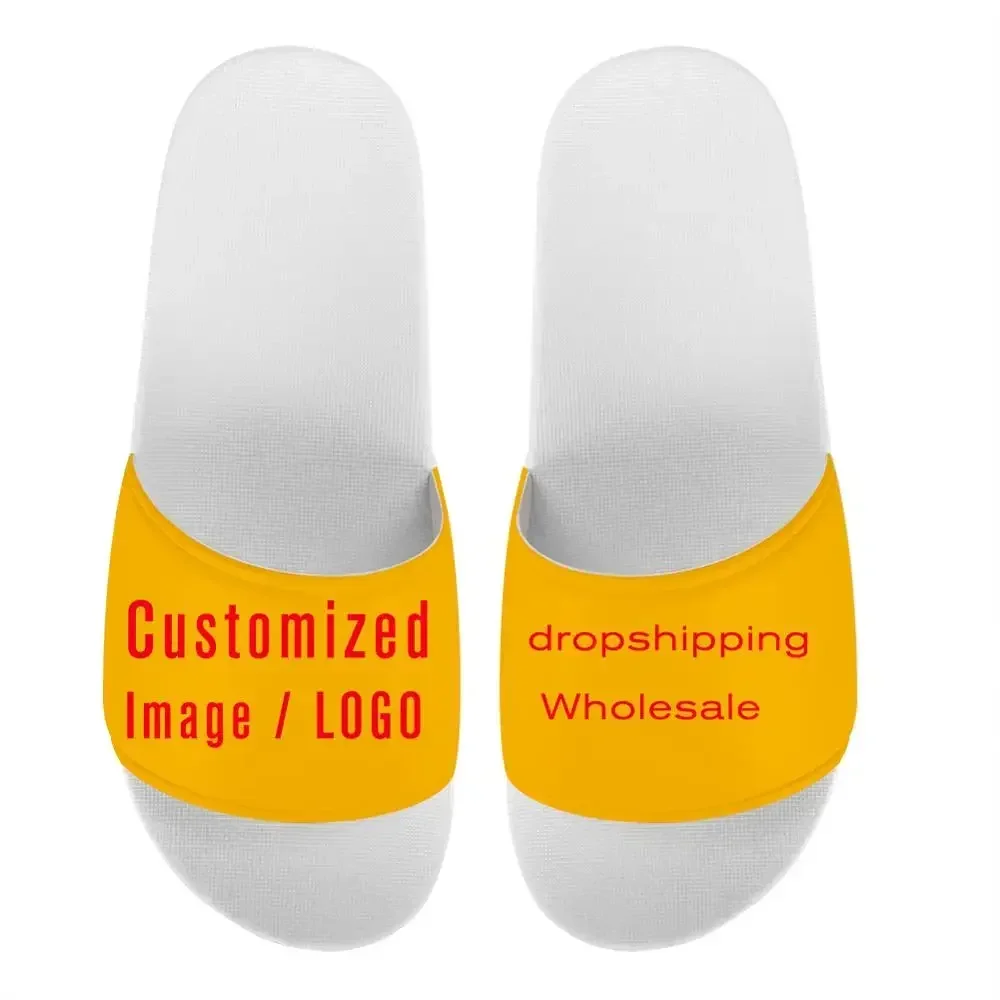 Custom Shoes Men Slippers Flip - 3D Printing Logo บทวิจารณ์และราคา