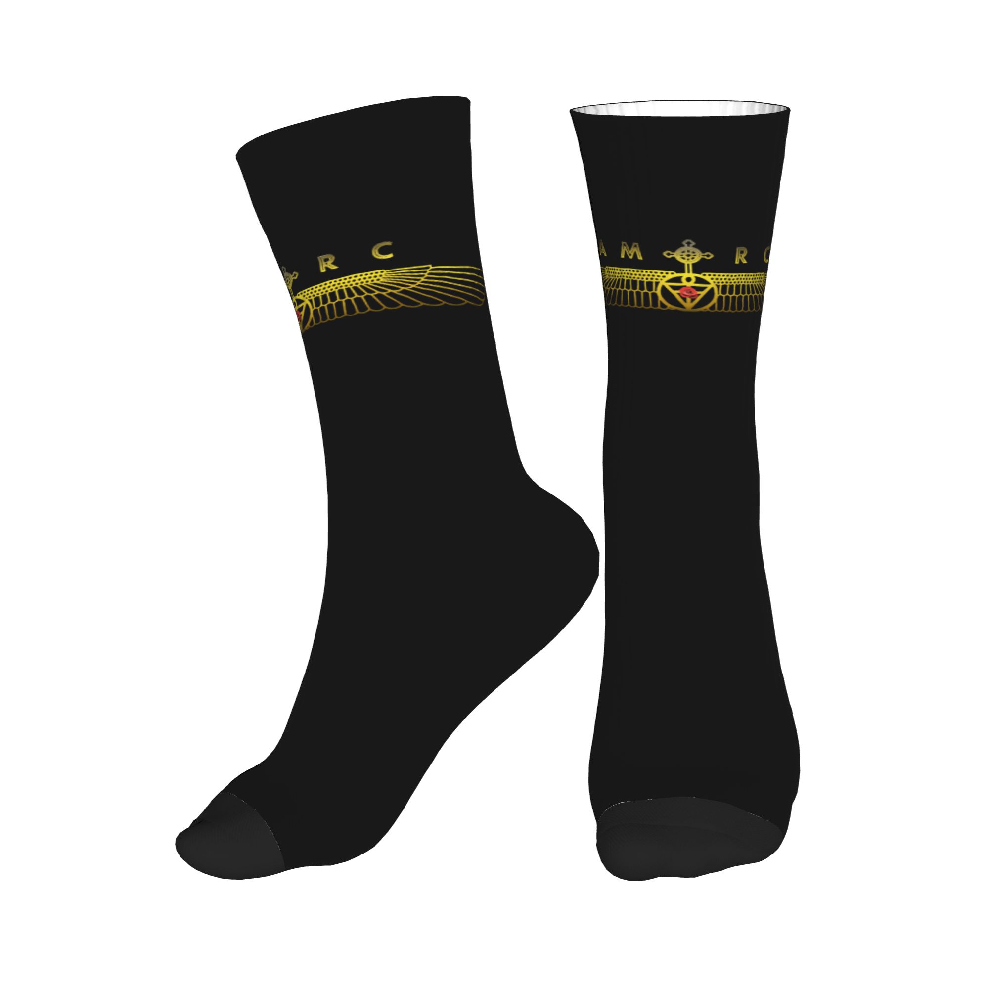 Fun Mens AMORC Logo Dress Sock - 3D Printing Logo บทวิจารณ์และราคา