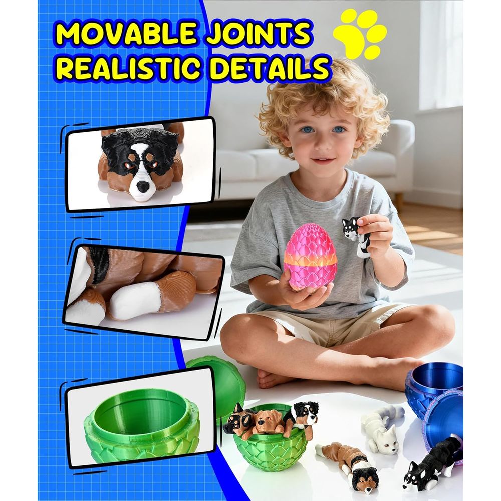 GemmiCho 3Pcs 3D Printed Dog w - 3D Printing Egg บทวิจารณ์และราคา