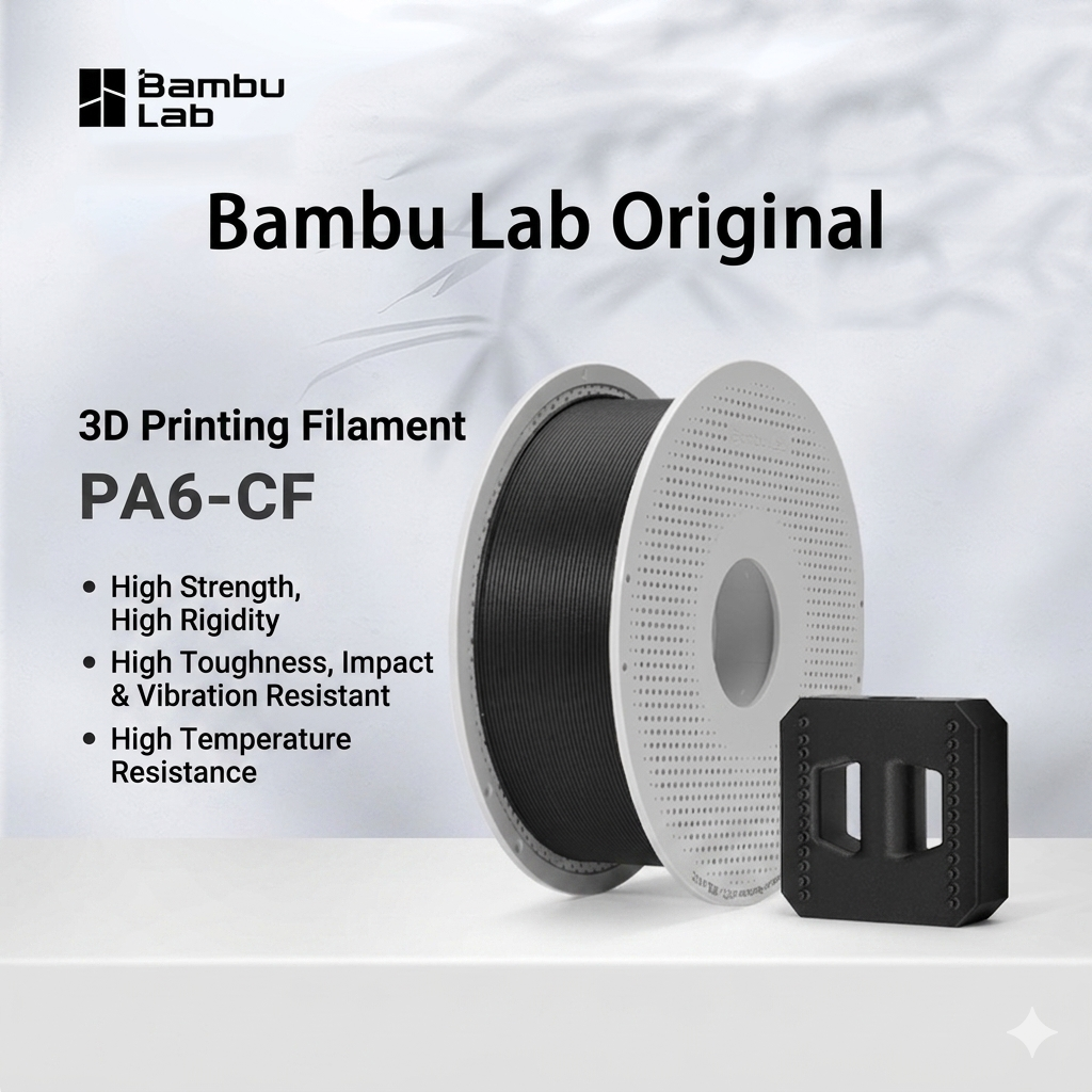 Bambu Lab Original PA6-CF Carb - 3D Printing Nylon Filament บทวิจารณ์และราคา