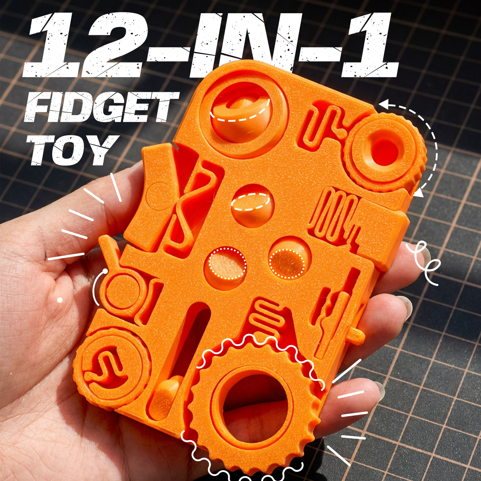 12-in-1 Stress Relief Toy 3D P - 3D Printing Gundam บทวิจารณ์และราคา