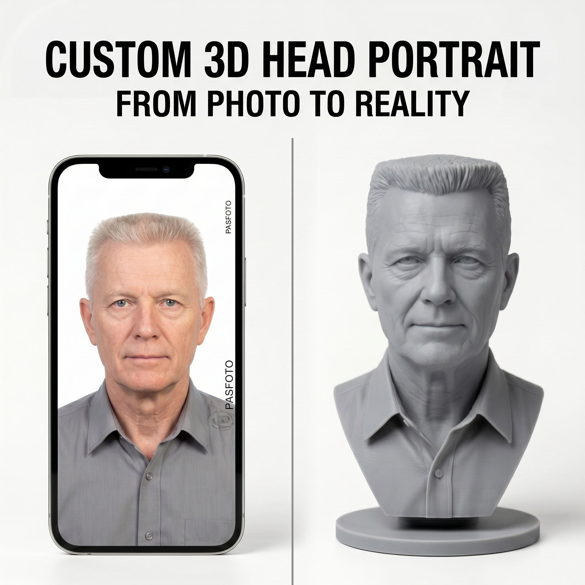 Personalized 3D Printed Bust F - 3D Printing Liquid บทวิจารณ์และราคา