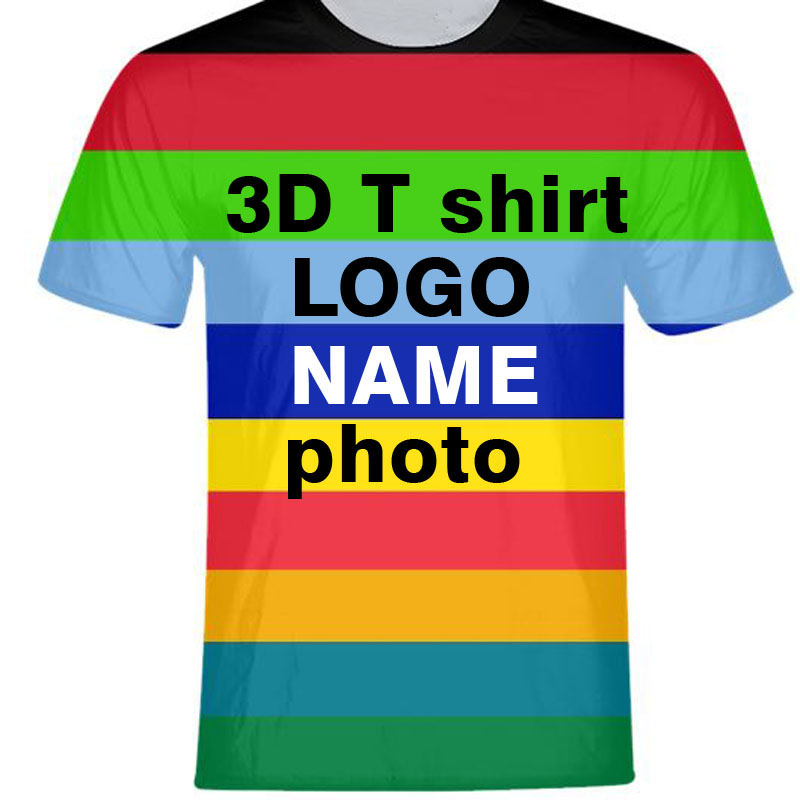 3D youth t shirt male free cus - 3D Printing Logo บทวิจารณ์และราคา