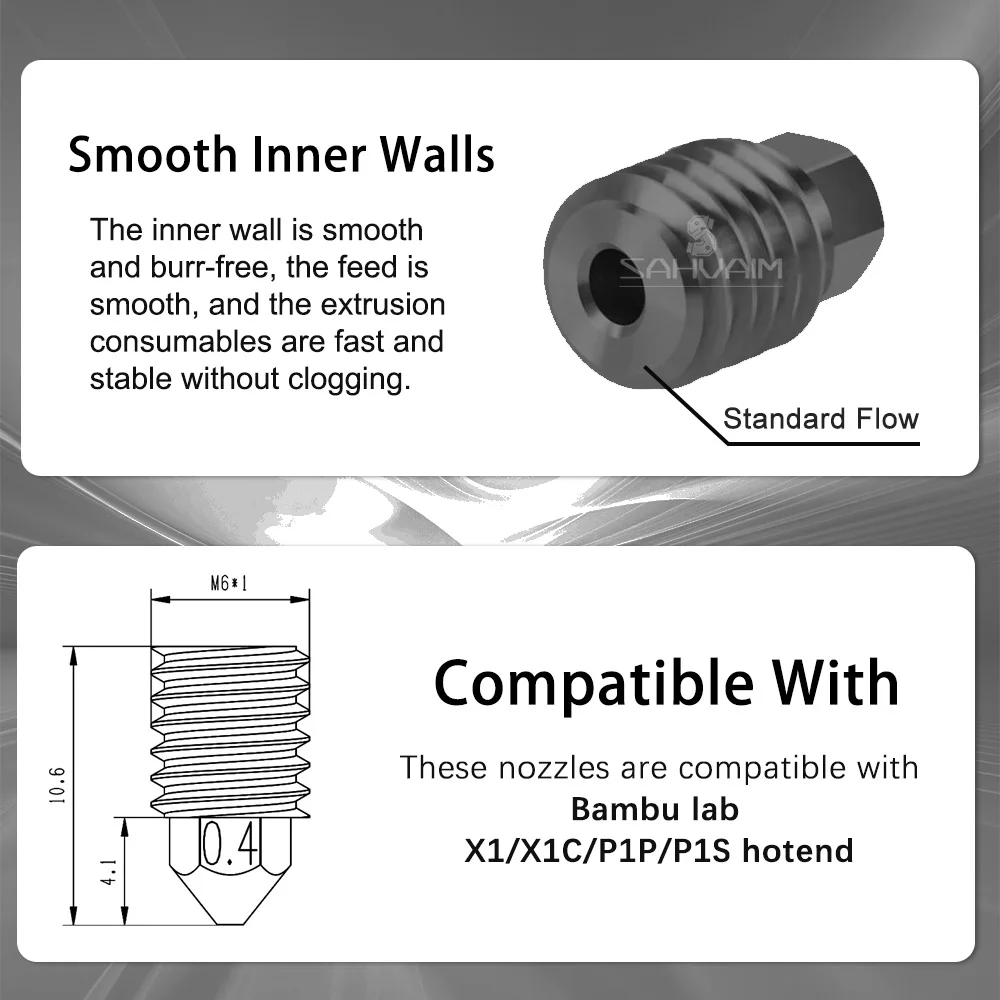 3D Printer Nozzle 0.2mm 0.4mm  - 3D Printing X1 Carbon บทวิจารณ์และราคา