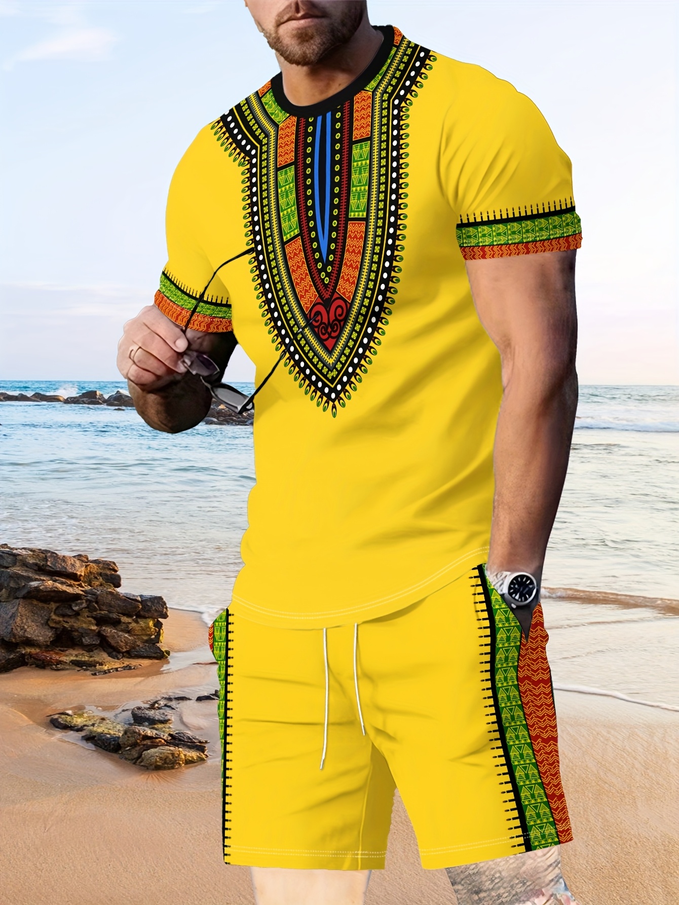 New Men's Suits African Dashik - 3D Printing Services บทวิจารณ์และราคา