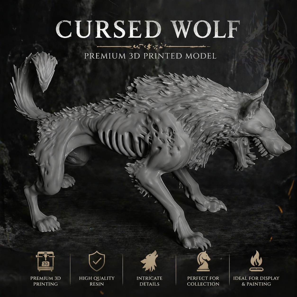 3D Printed Hellhound, with Cra - 3D Printing Icon บทวิจารณ์และราคา