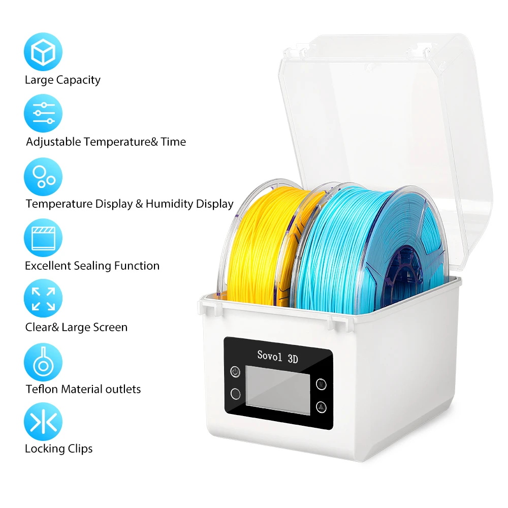 Sovol 2 Rolls Filament Dehydra - 3D Printing Deck Box บทวิจารณ์และราคา