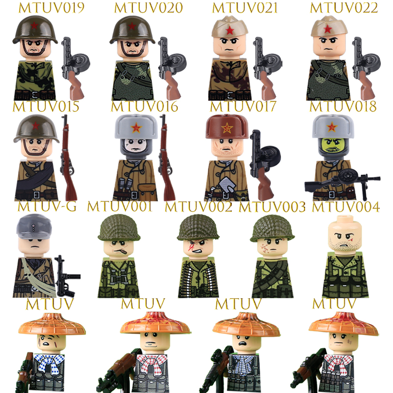 WW2 Soviet Soldier Figures Bui - 3D Printing Lego Bricks บทวิจารณ์และราคา