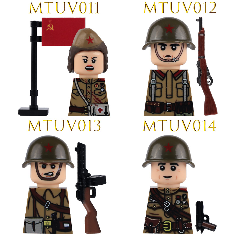 WW2 Soviet Soldier Figures Bui - 3D Printing Lego Bricks บทวิจารณ์และราคา
