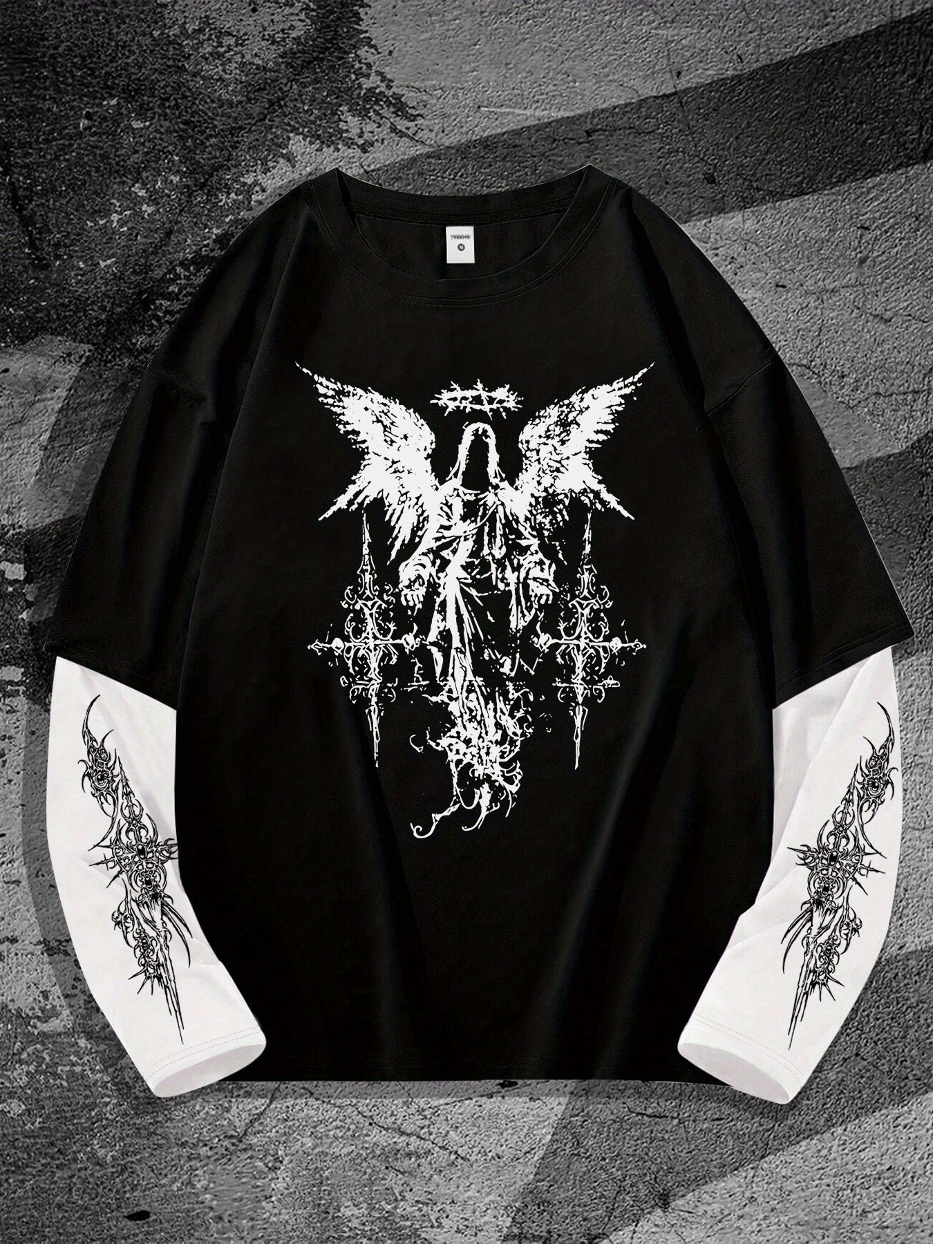 New men's long-sleeved T-shirt - 3D Printing Services บทวิจารณ์และราคา