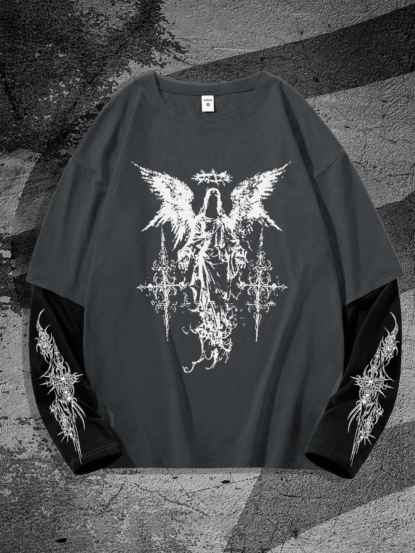New men's long-sleeved T-shirt - 3D Printing Services บทวิจารณ์และราคา