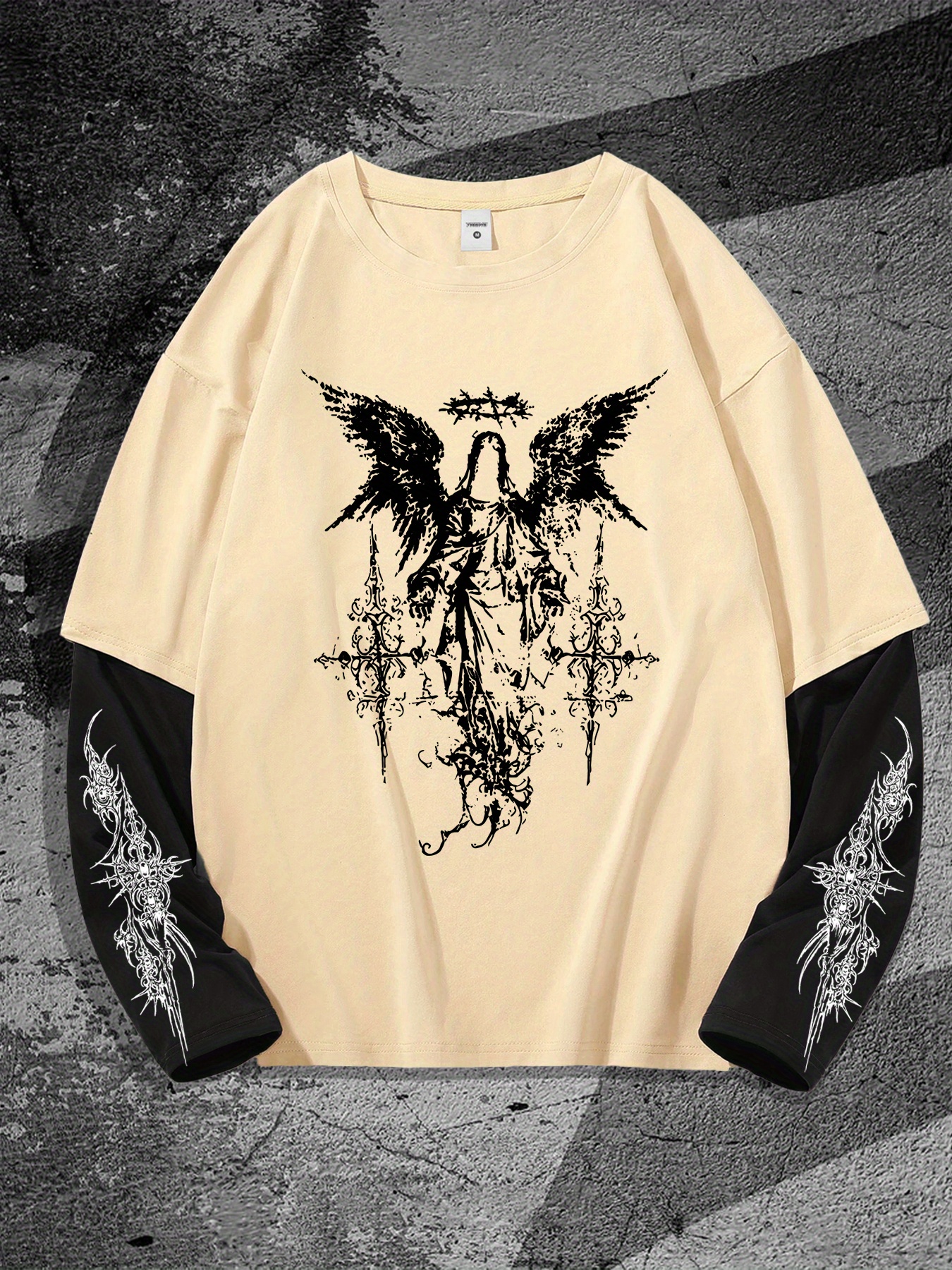 New men's long-sleeved T-shirt - 3D Printing Services บทวิจารณ์และราคา