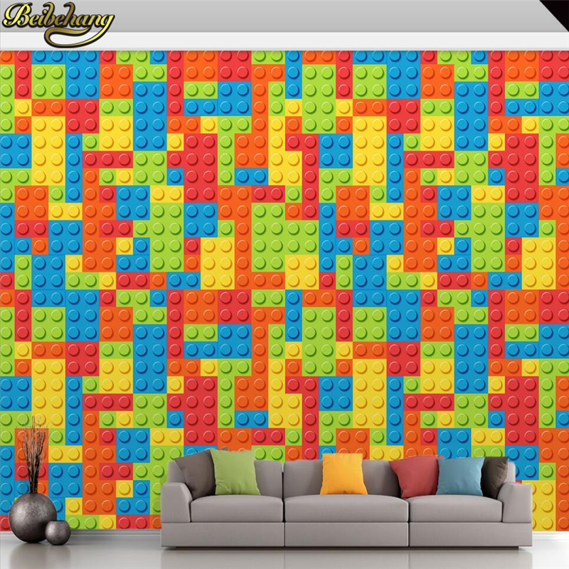 beibehang Custom Photo Wallpap - 3D Printing Lego Bricks บทวิจารณ์และราคา