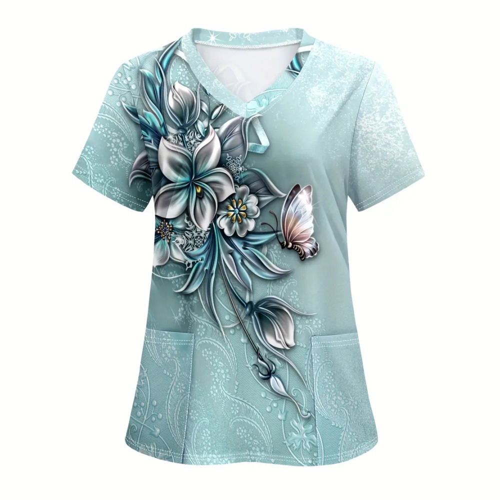 Scrub Medical Woman Floral Pri - 3D Printing For Medical บทวิจารณ์และราคา