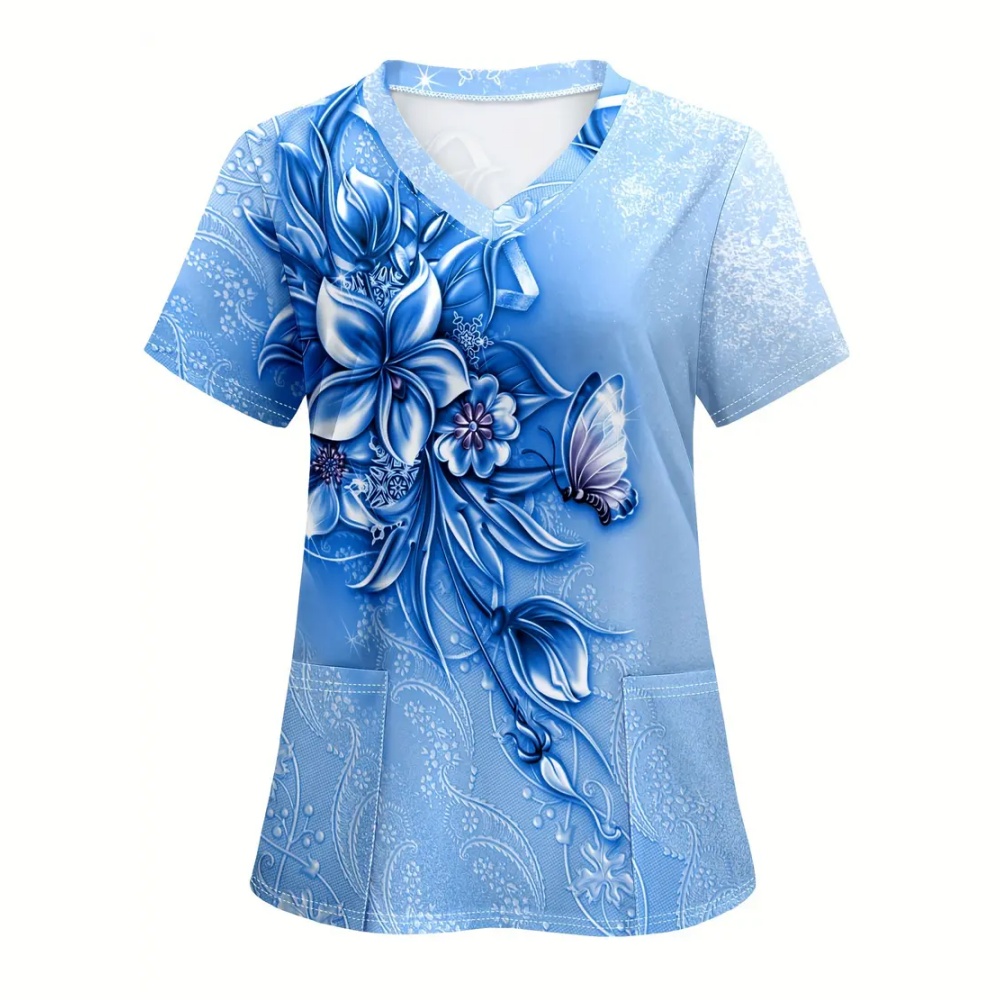 Scrub Medical Woman Floral Pri - 3D Printing For Medical บทวิจารณ์และราคา