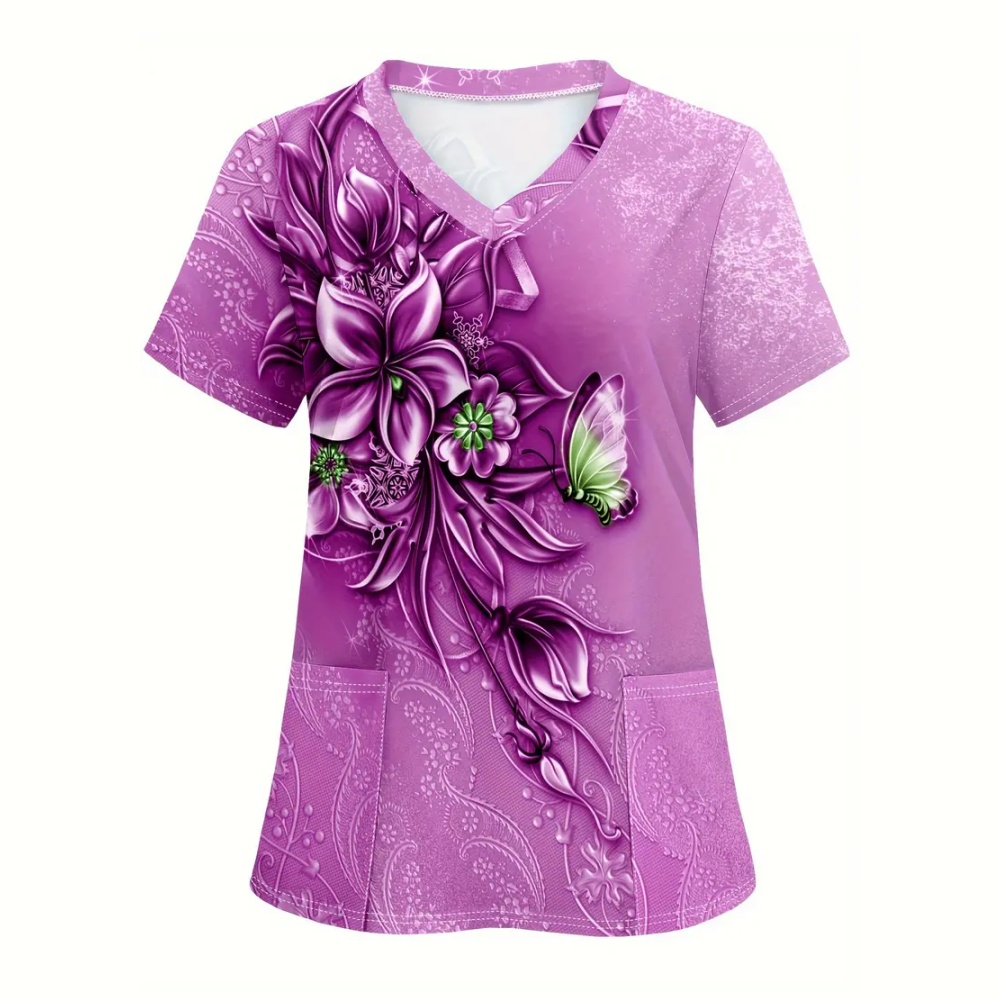 Scrub Medical Woman Floral Pri - 3D Printing For Medical บทวิจารณ์และราคา