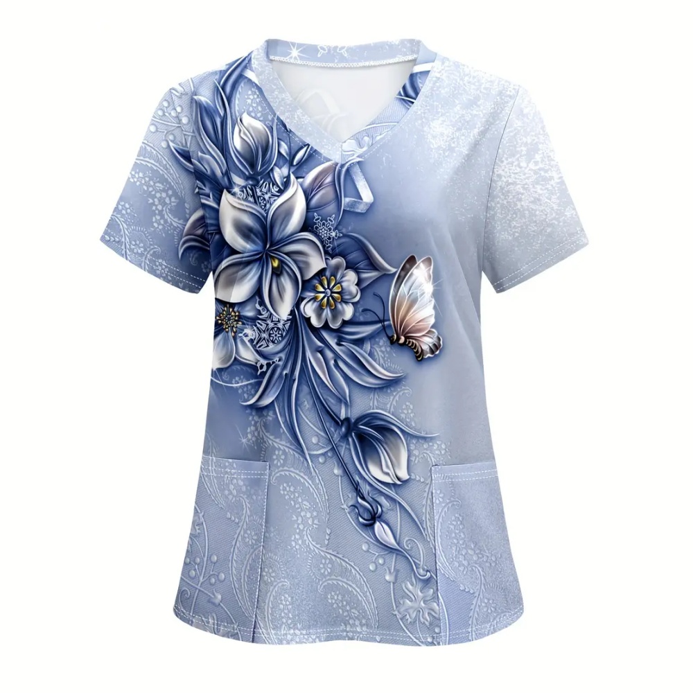Scrub Medical Woman Floral Pri - 3D Printing For Medical บทวิจารณ์และราคา