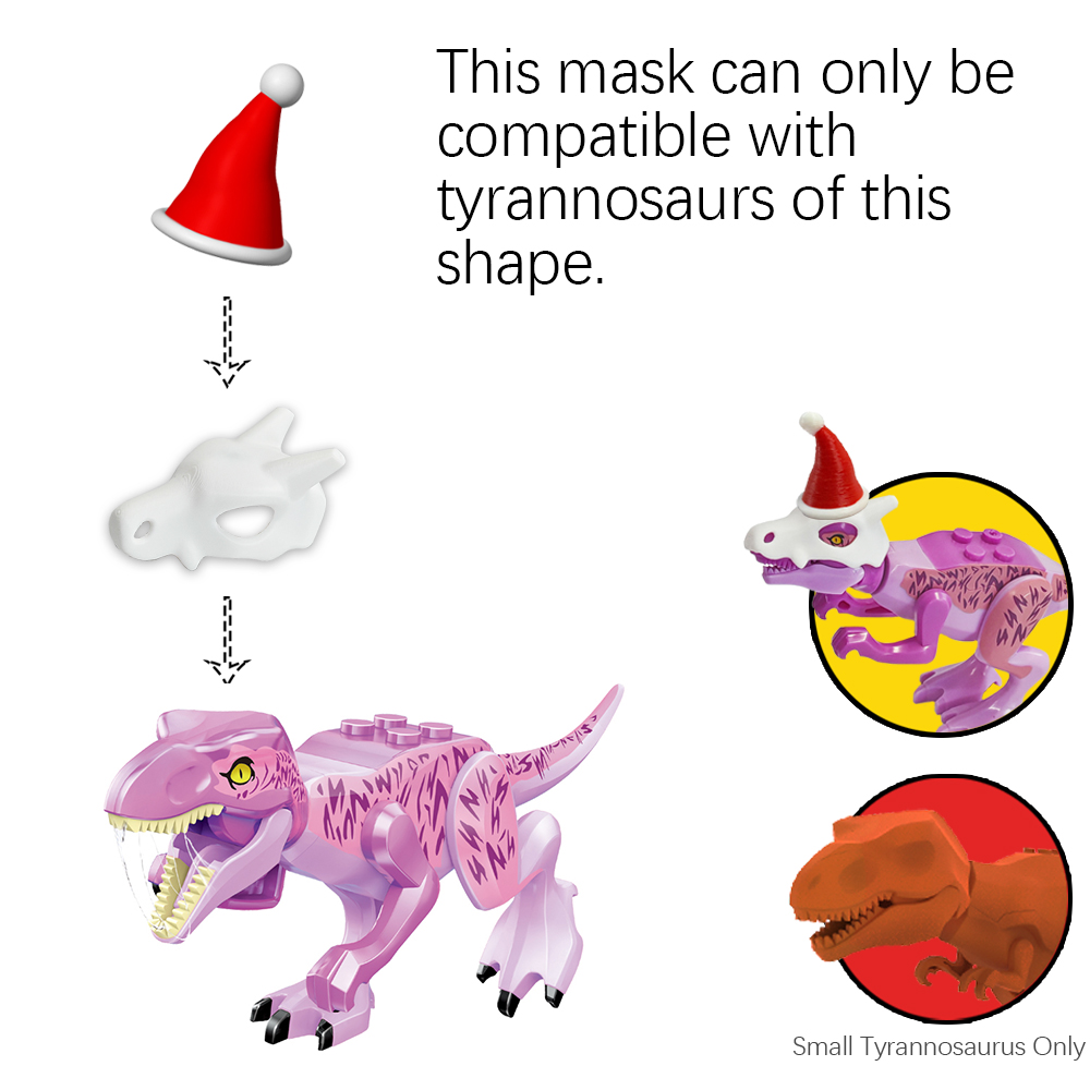 Jurassic Dinosaurs Skull Mask  - 3D Printing Lego Bricks บทวิจารณ์และราคา