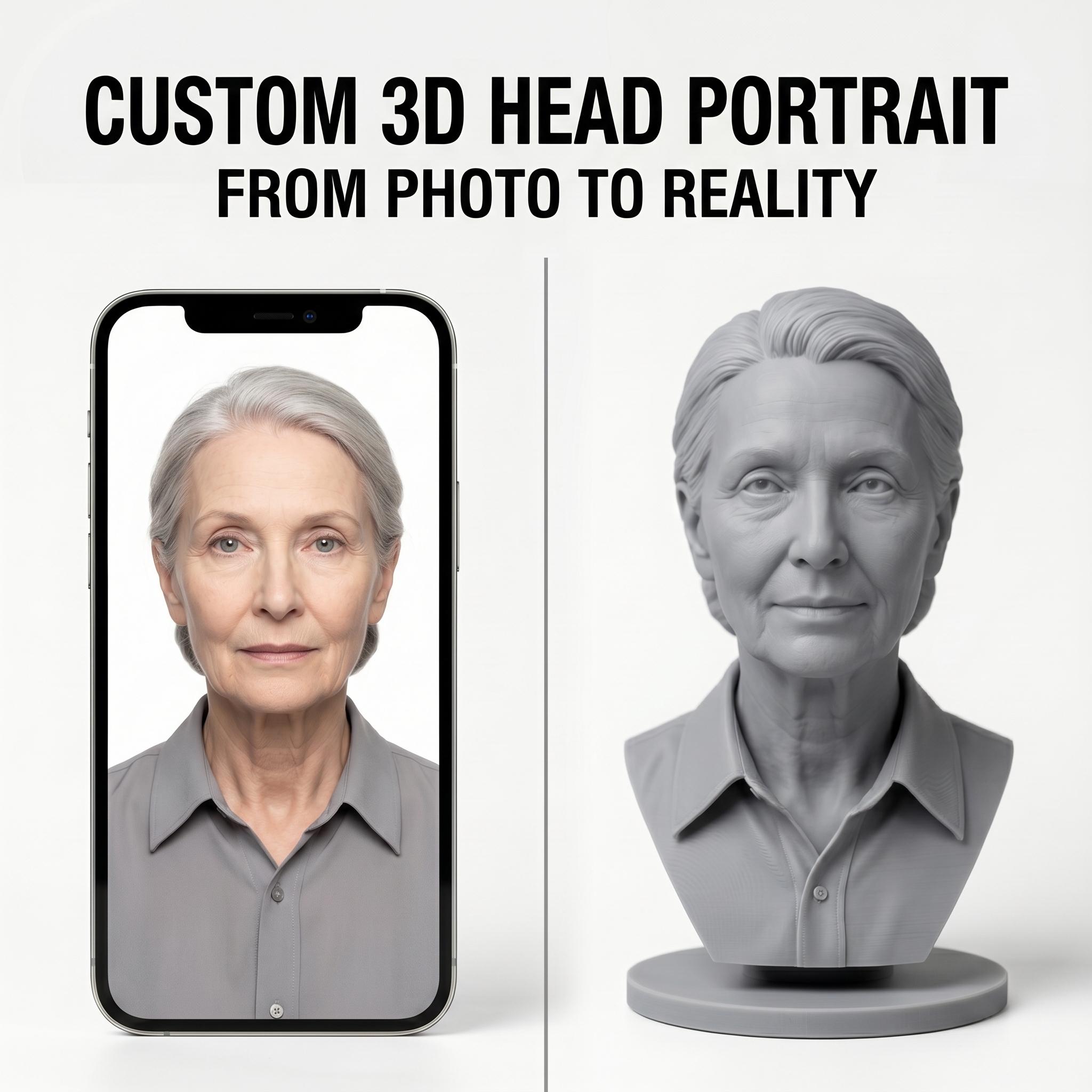 Custom 3D Bust Figurine, Perso - 3D Printing Liquid บทวิจารณ์และราคา