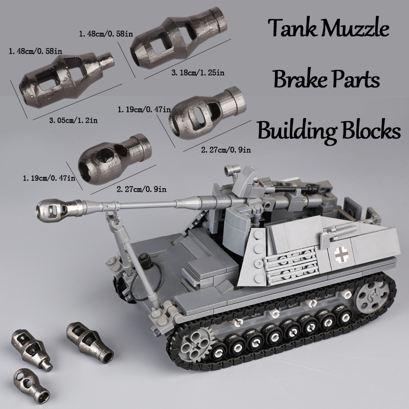 MOC WW2 Military Tank Cannon 3 - 3D Printing Lego Bricks บทวิจารณ์และราคา